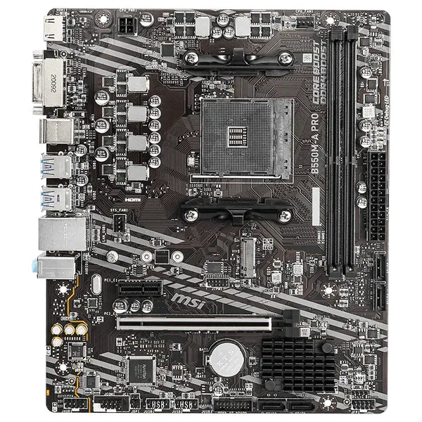 MSI B550M-A PRO MicroATX Motherboard, AMD AM4, Supports AMD Ryzen 5000 And 3000 Series And AMD Ryzen 4000 G-Series, DDR4 Up to 4600(OC)MHz, PCIe 4.0 Lightning Gen4 x4 M.2