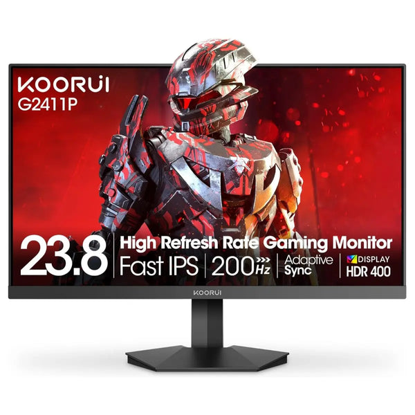 KOORUI G2411P 24-Inch FHD Fast IPS 200Hz, 1ms MPRT, Adaptive Sync, HDR400, 90% DCI-P3 Gaming Monitor