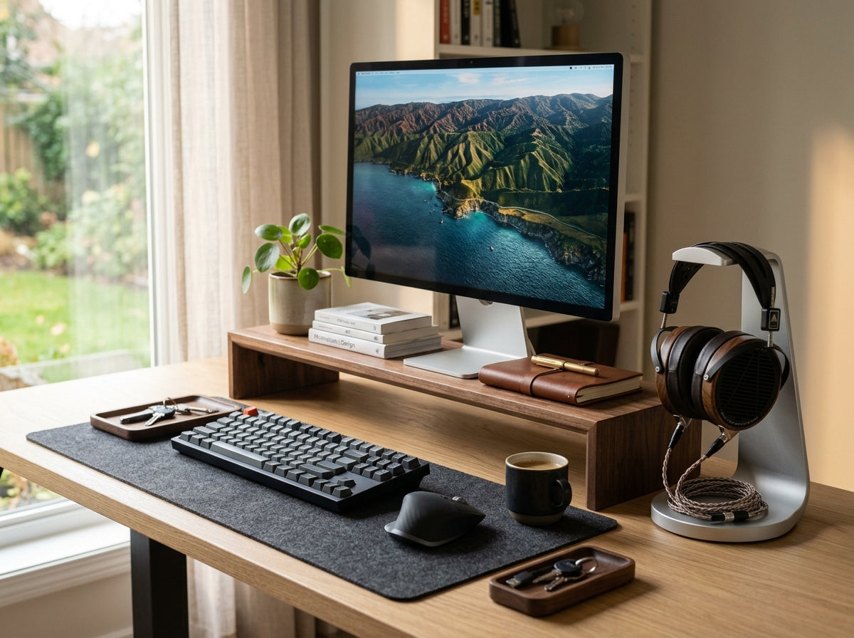 OLA FOX Dual-Monitor Desk Shelf