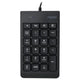 Rapoo K10 Numeric Keyboard, USB 3.0 Plug and Play, 23-Key Multimedia Keys, Non-Slip Silicone, Ergonomic Design, Laser Carved Keycap, Black