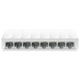 TP-Link LS1008 8-Port 10/100Mbps Desktop Switch, 8x Auto-Negotiation RJ45 Ports with Auto-MDI/MDIX, IEEE 802.3X Flow Control, Green Ethernet, Plug and Play, Fanless Design