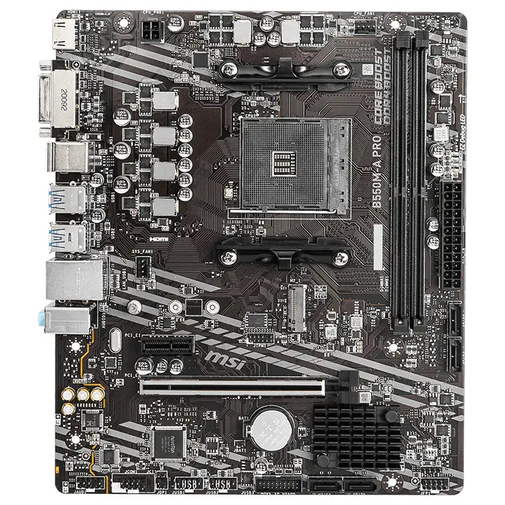 MSI B550M-A PRO MicroATX Motherboard, AMD AM4, Supports AMD Ryzen 5000 And 3000 Series And AMD Ryzen 4000 G-Series, DDR4 Up to 4600(OC)MHz, PCIe 4.0 Lightning Gen4 x4 M.2