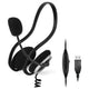 A4Tech HU-5P Neckband Headset, 40mm Driver, Inline Controls With Mic Mute, Rotatable Omnidirectional Noise-Cancelling Microphone