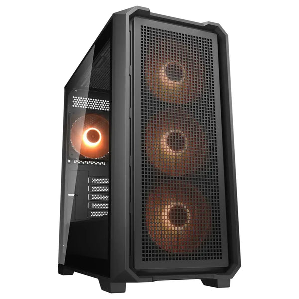 Cougar MX600 Mini V2 Pro Mini-Tower mATX Gaming PC Case, 4x ARGB PWM Fans, Up to 360mm Radiator Support, Perforated Front Panel, Black