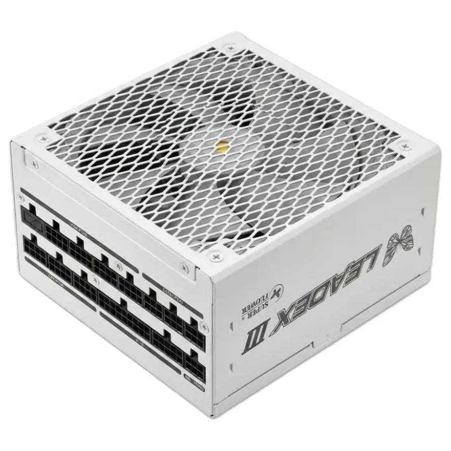 Super Flower Leadex III Gold 850W Power Supply, ATX 3.1 And PCIe 5.1, Fully Modular, 80 PLUS Gold, Cybenetics Gold, 140mm Fluid Dynamic Bearing Fan, White, SF-850F14GE