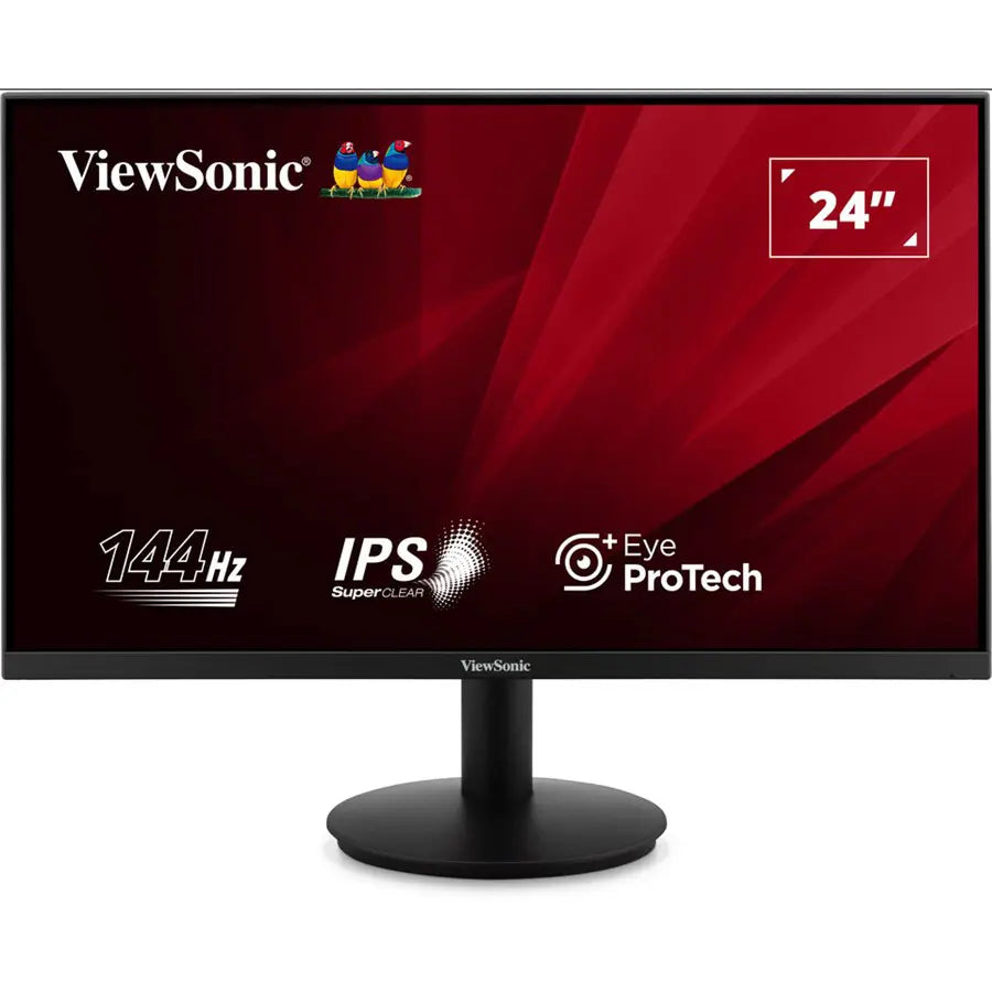 ViewSonic VA24G1-H 24" Full HD 144Hz Monitor, IPS, 1ms, Variable Refresh Rate, Eye ProTech+, HDMI VGA