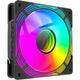 GameMax FN12A-C8I-R 120mm ARGB PC Case Fan Black Reversible Blades Infinity Mirror Center 5V 3pin Aura Sync 800-1600 RPM 4pin PWM