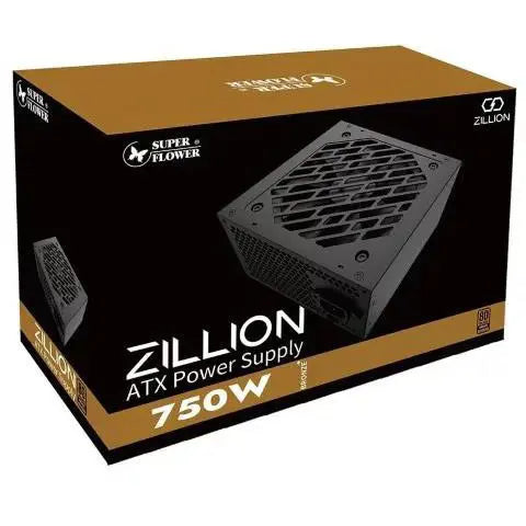 Super Flower Zillion 750W 80 Plus Bronze Power Supply, All Black Flat Cables, DC-DC, 105°C Capacitor